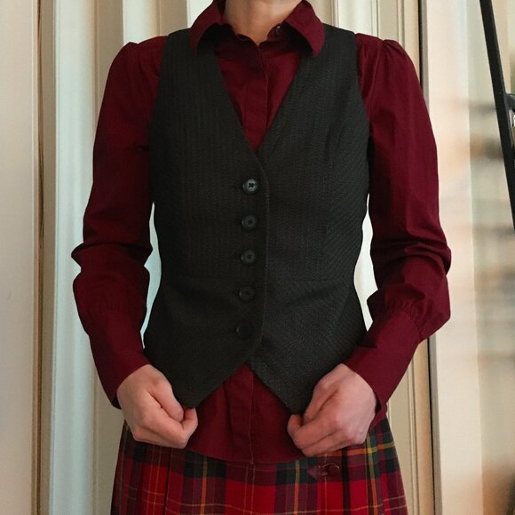 Vintage Y2K le chateau Victorian Steampunk Vest, Blazer and Shirt Set - Picture 4 of 15